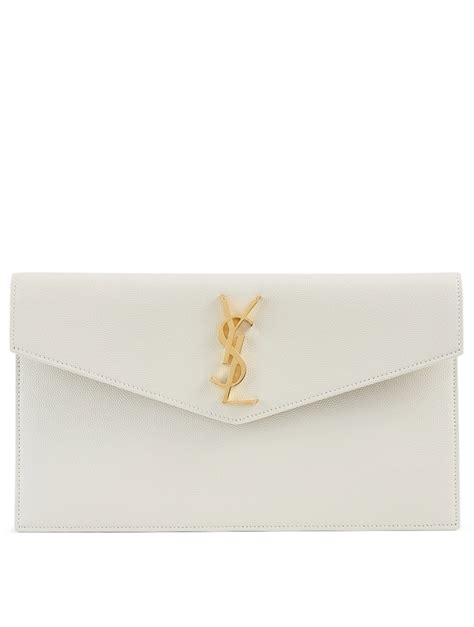 ysl uptown clutch white|saint laurent uptown clutch.